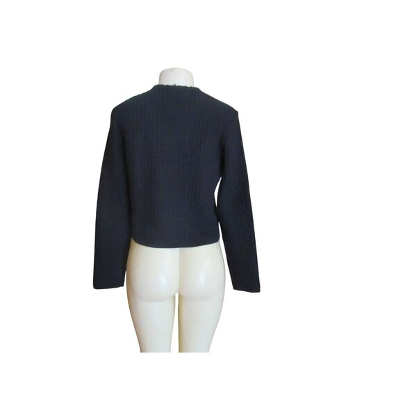 Ann Taylor Heavy Textured Black Double Breasted Jacket Size M - Picture 5 of 6